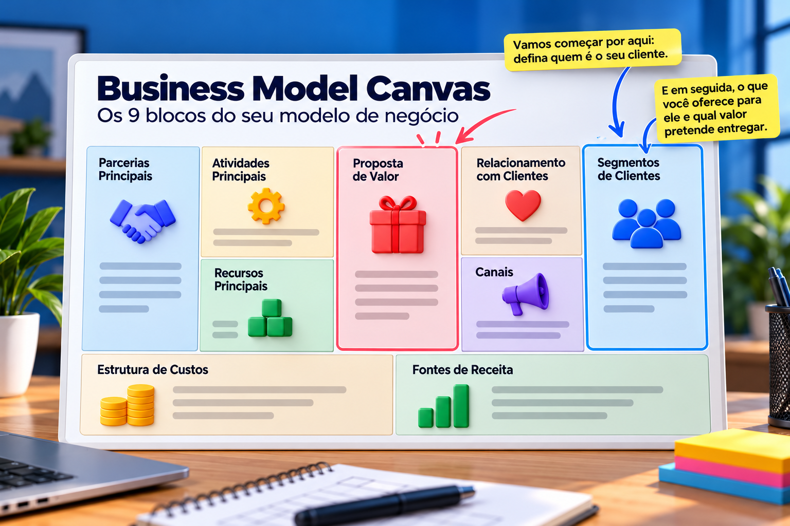 Como preencher o Business Model Canvas